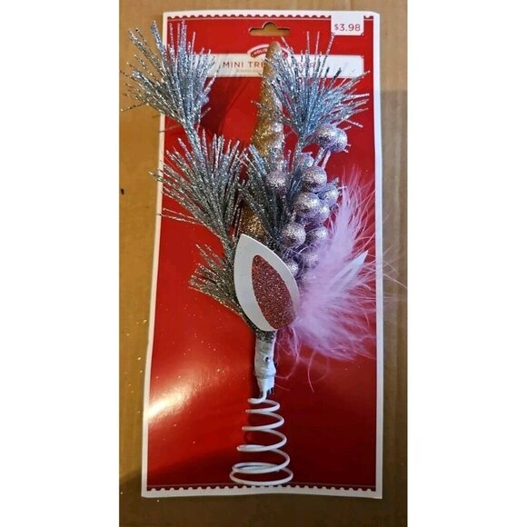 Unicorn Mini Christmas Tree Topper 9" Decor Fun Unicorn Decor Year Round - Picture 2 of 6